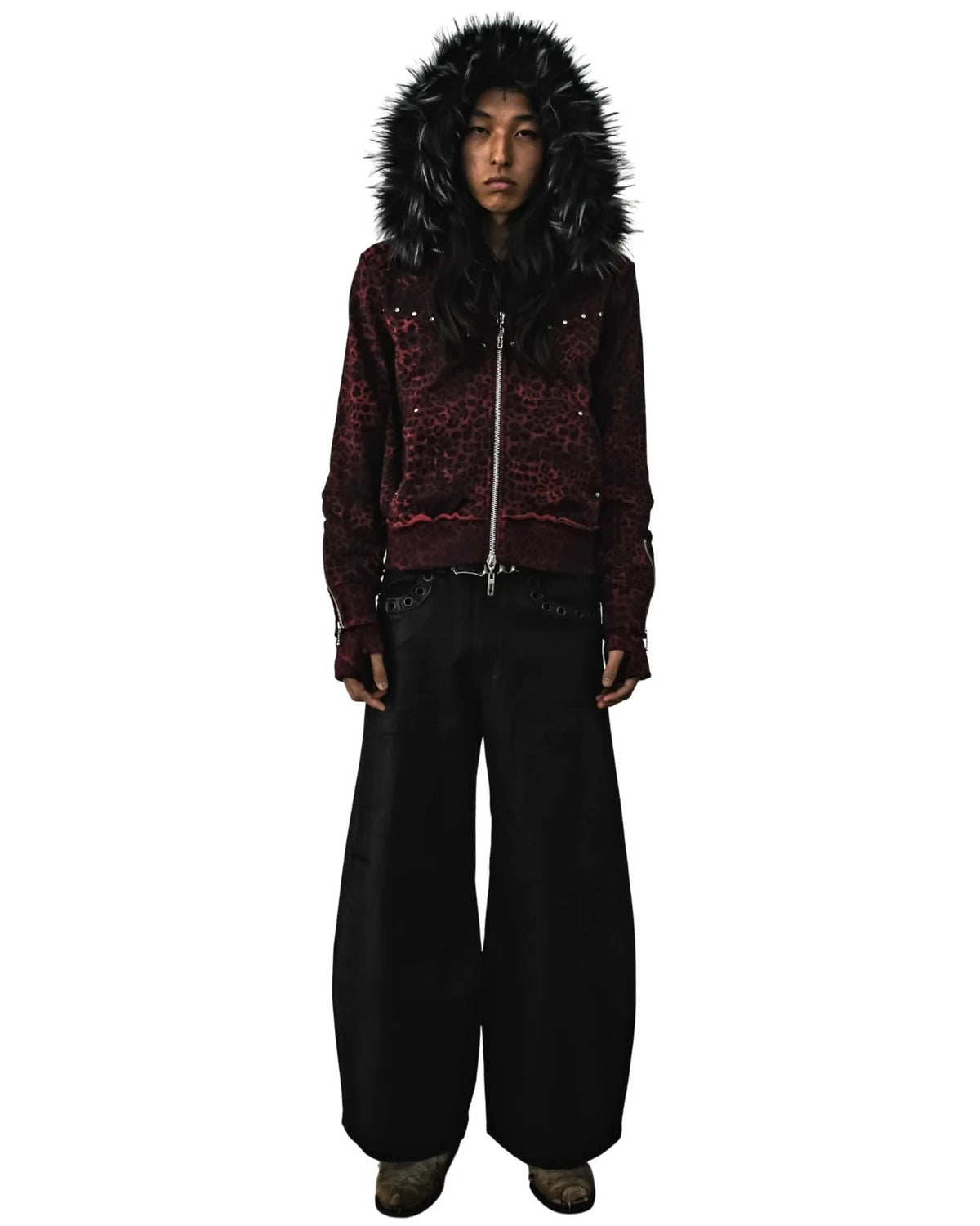 【TYPE SHADE】TYPE REOPARD FUR HOODIE