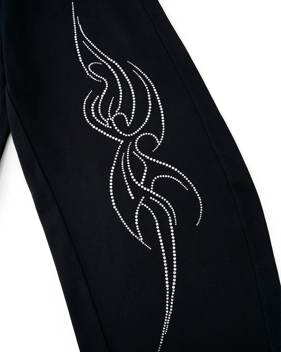【SUPPLIER】Tribal Rhinestone Curve Sweat Pants