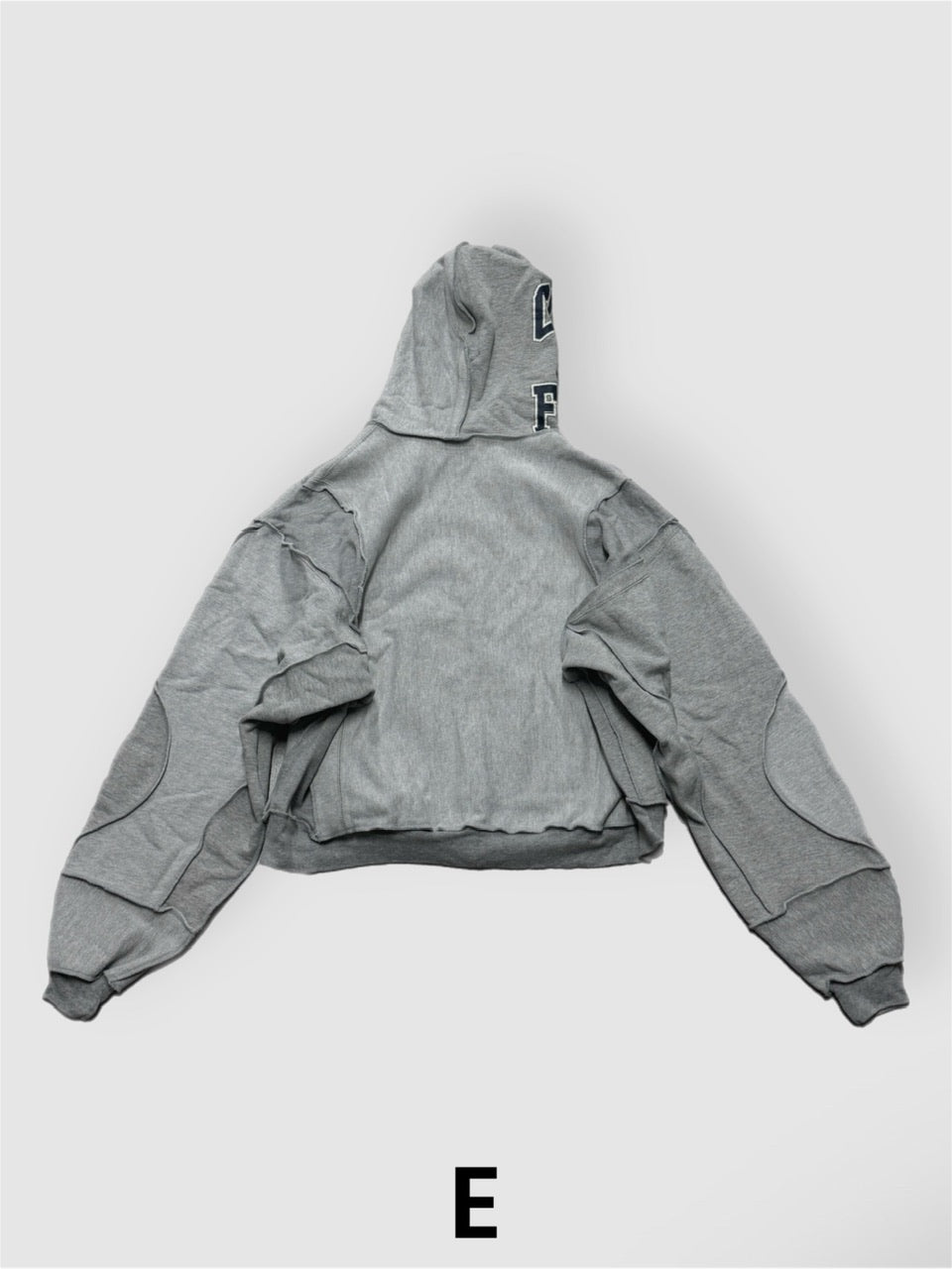 【Re +】double zip cutting switch hoodie (gray)