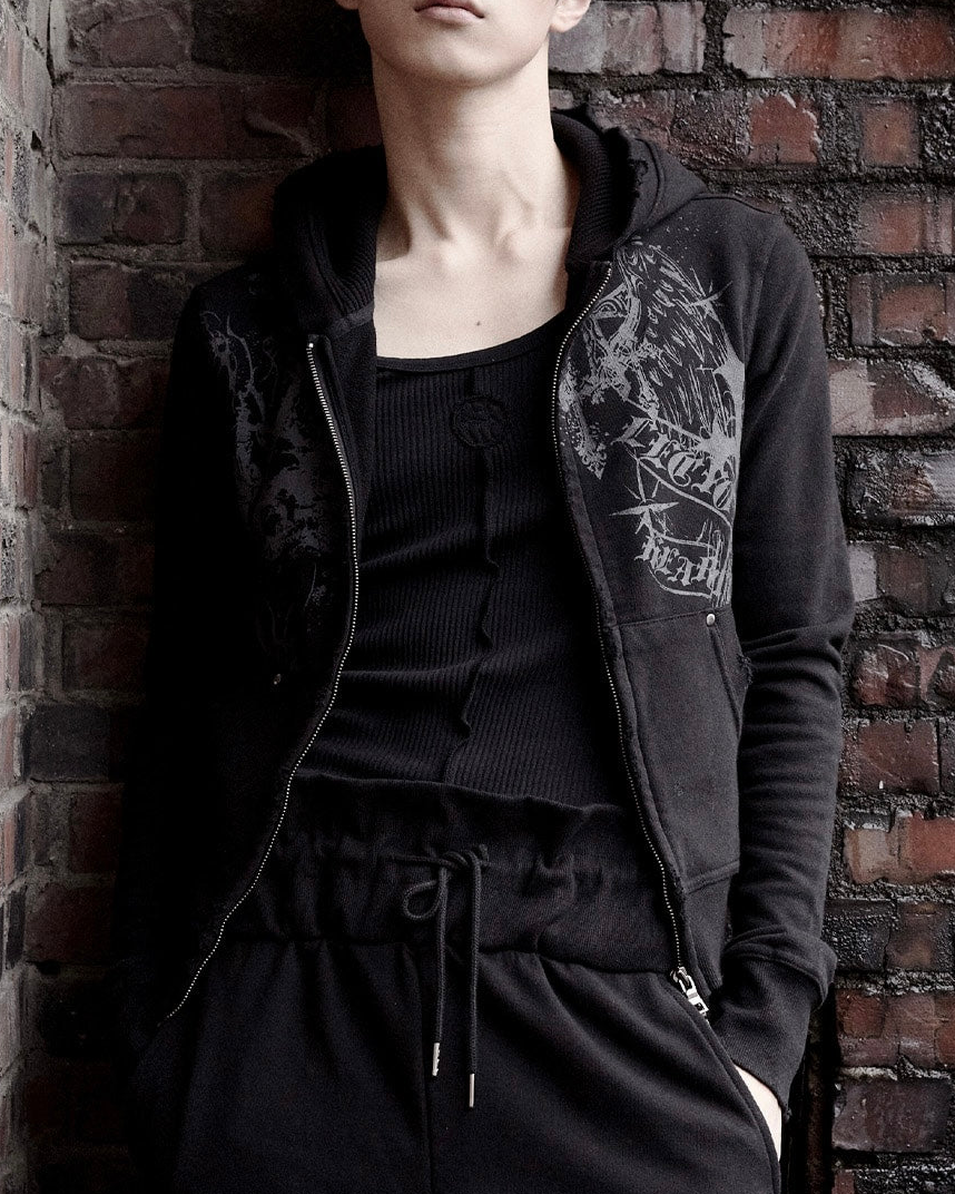 【LECYTO】Celestial Paint Hoodie Zip-Up