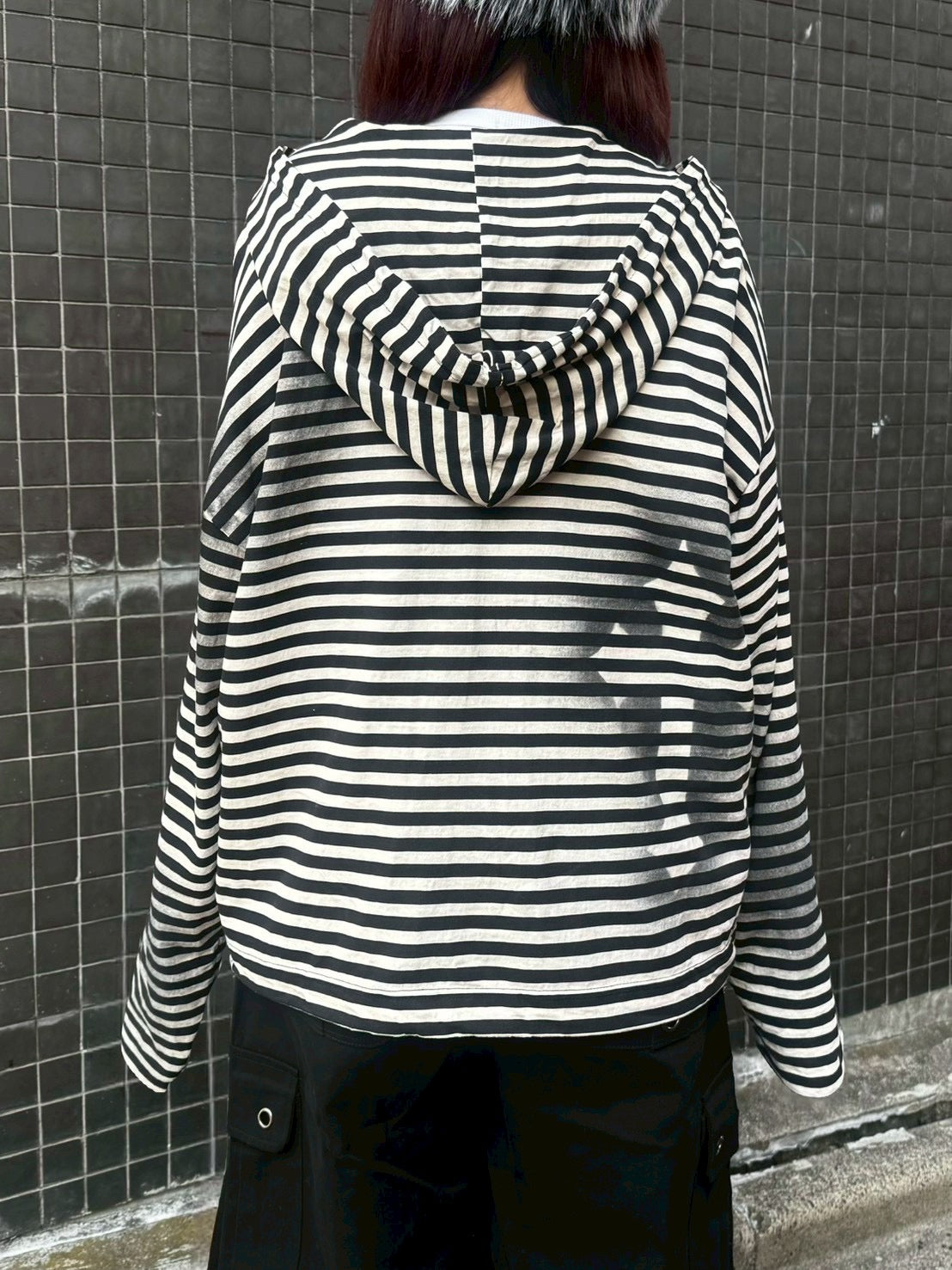 Never mind the XU】spray cross zip up hoodie (3color) – PRESSING