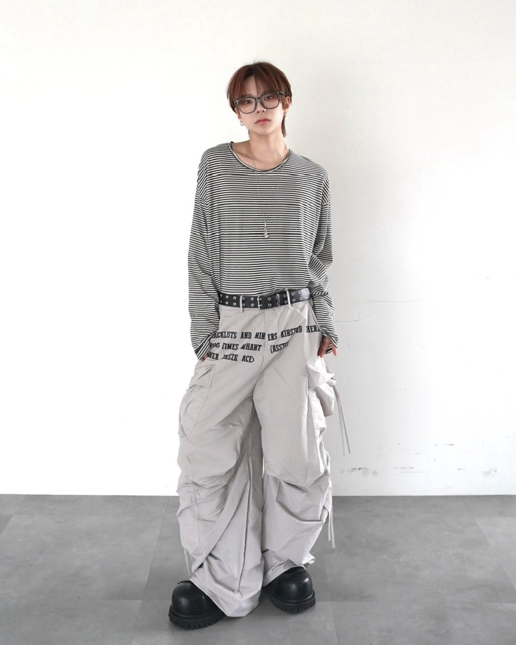 受注制【LUV CODE】stripe long sleeve tee 2 (2color)