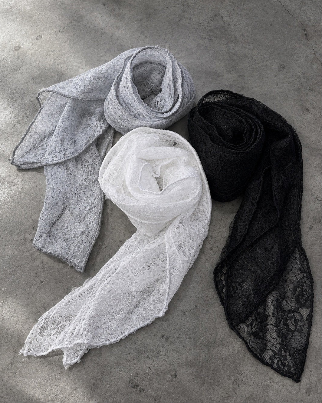 大阪店 WEB限定 受注制【Never mind the XU】Lace Ribbon Tie