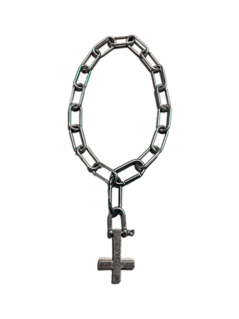 国際配送【Never mind the XU】2way chain cross necklace