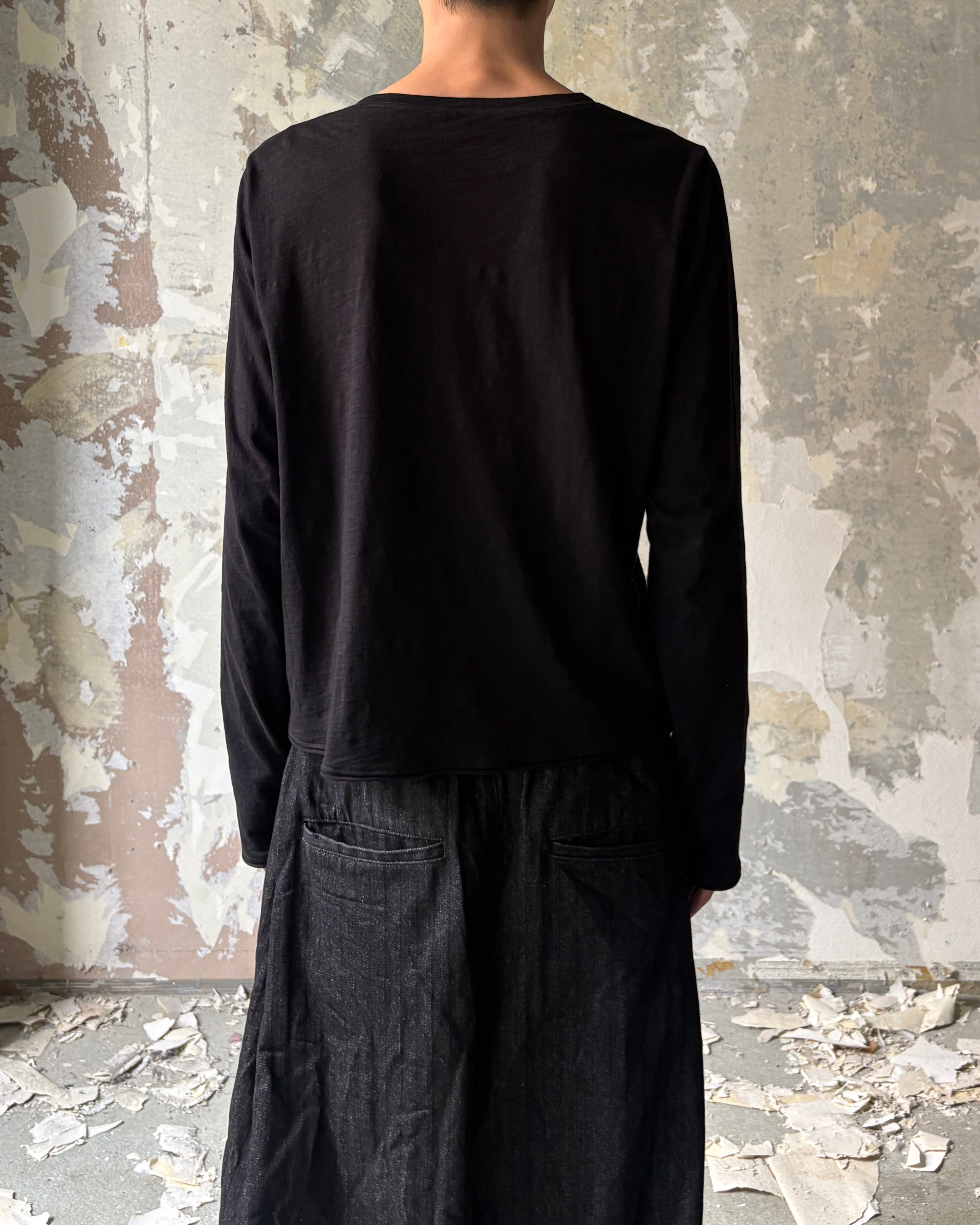 【Lee fi Ne】Offset Henley LS Tee
