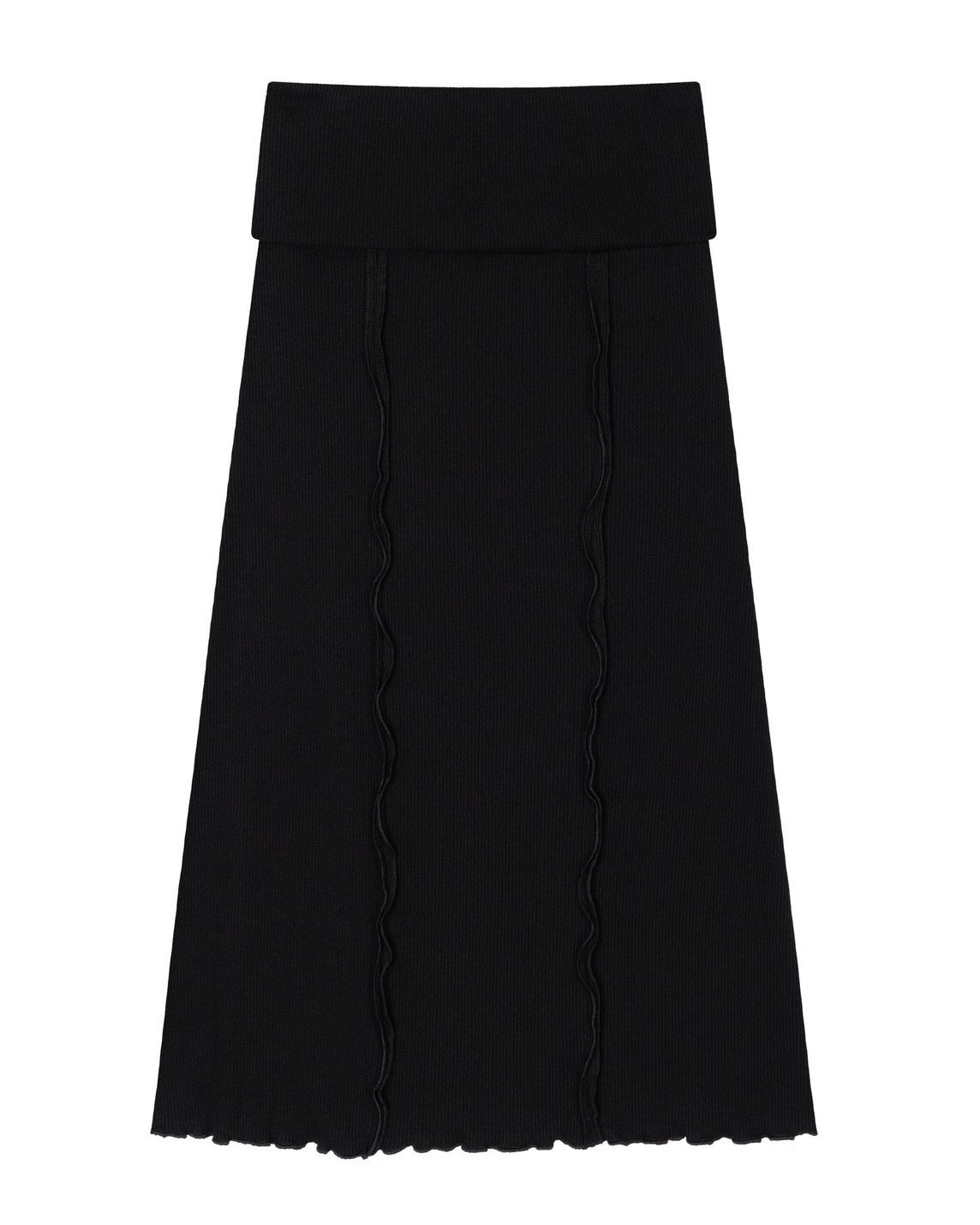 【Uglyshadow】RIBBED LONG SKIRT
