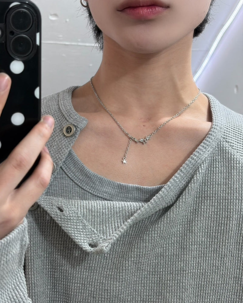 国際配送【LUV CODE】star drop necklace