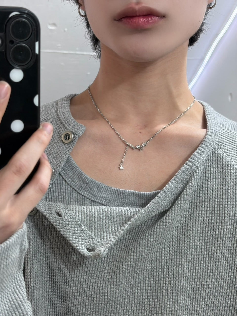 国際配送【LUV CODE】star drop necklace