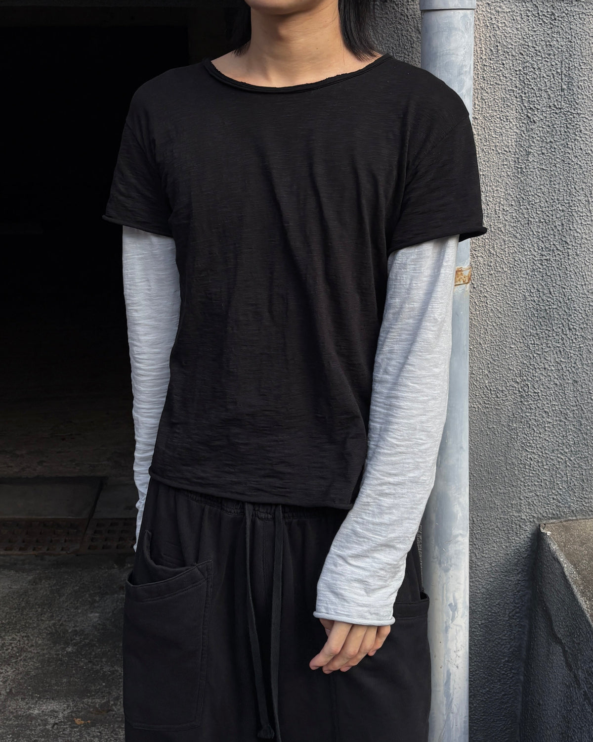 【youll】layered long sleeve tee (2color)