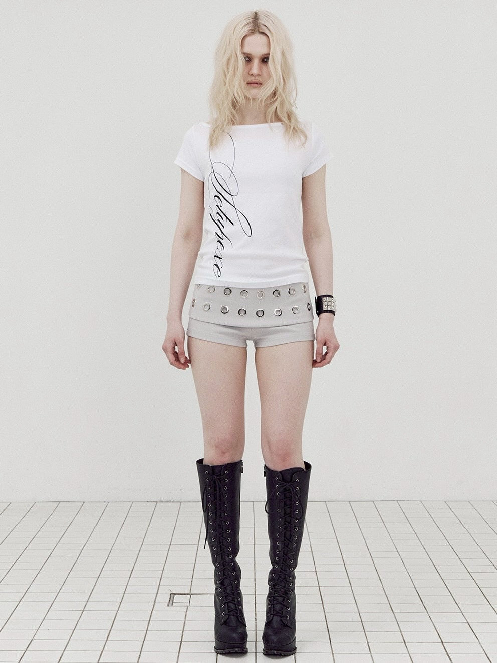 【SETUP-EXE】EYELET WAIST SHORT PANTS