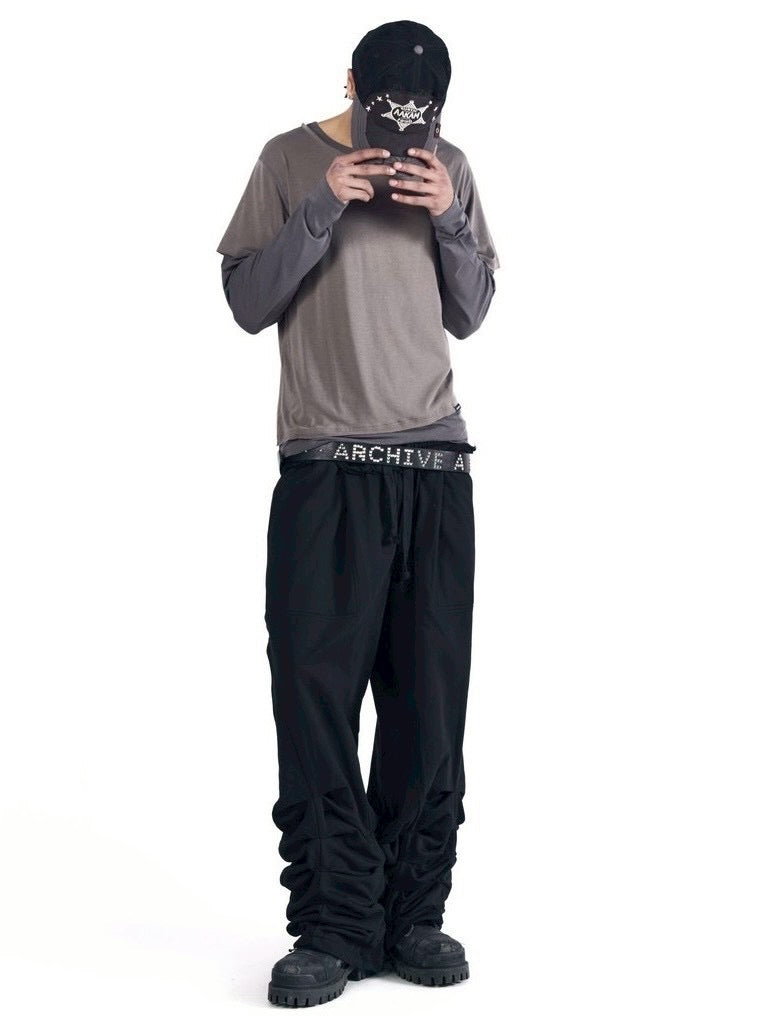 【AAKAM】Sediment Pin-Tuck Sweatpants