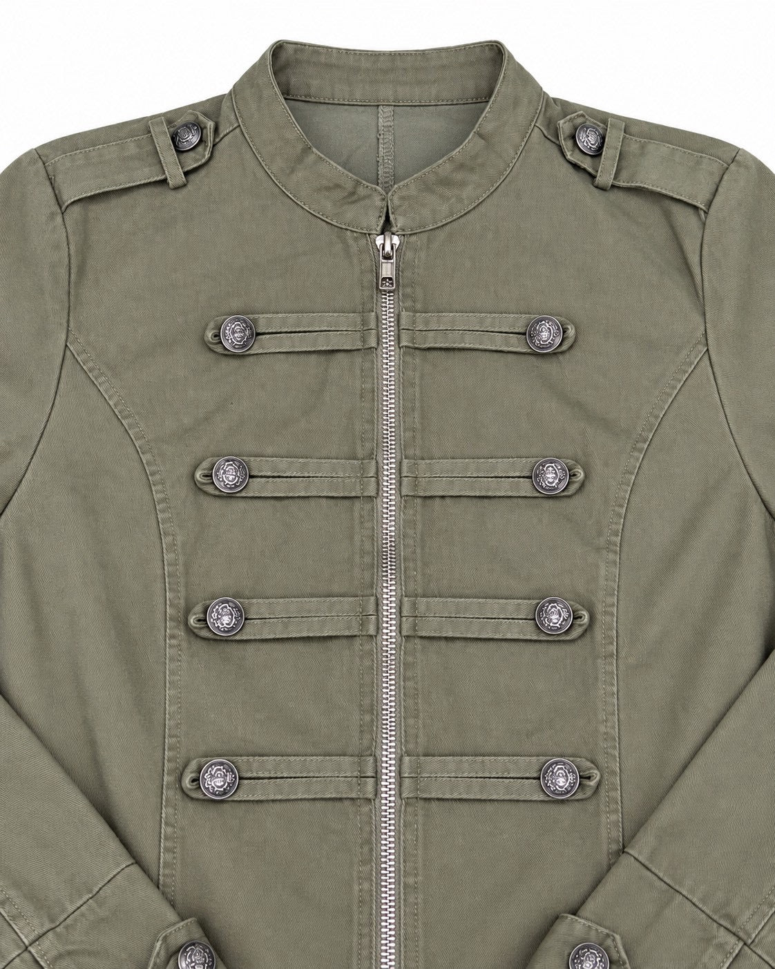 受注制【Never mind the XU】Napoleon grunge denim jacket (2color)