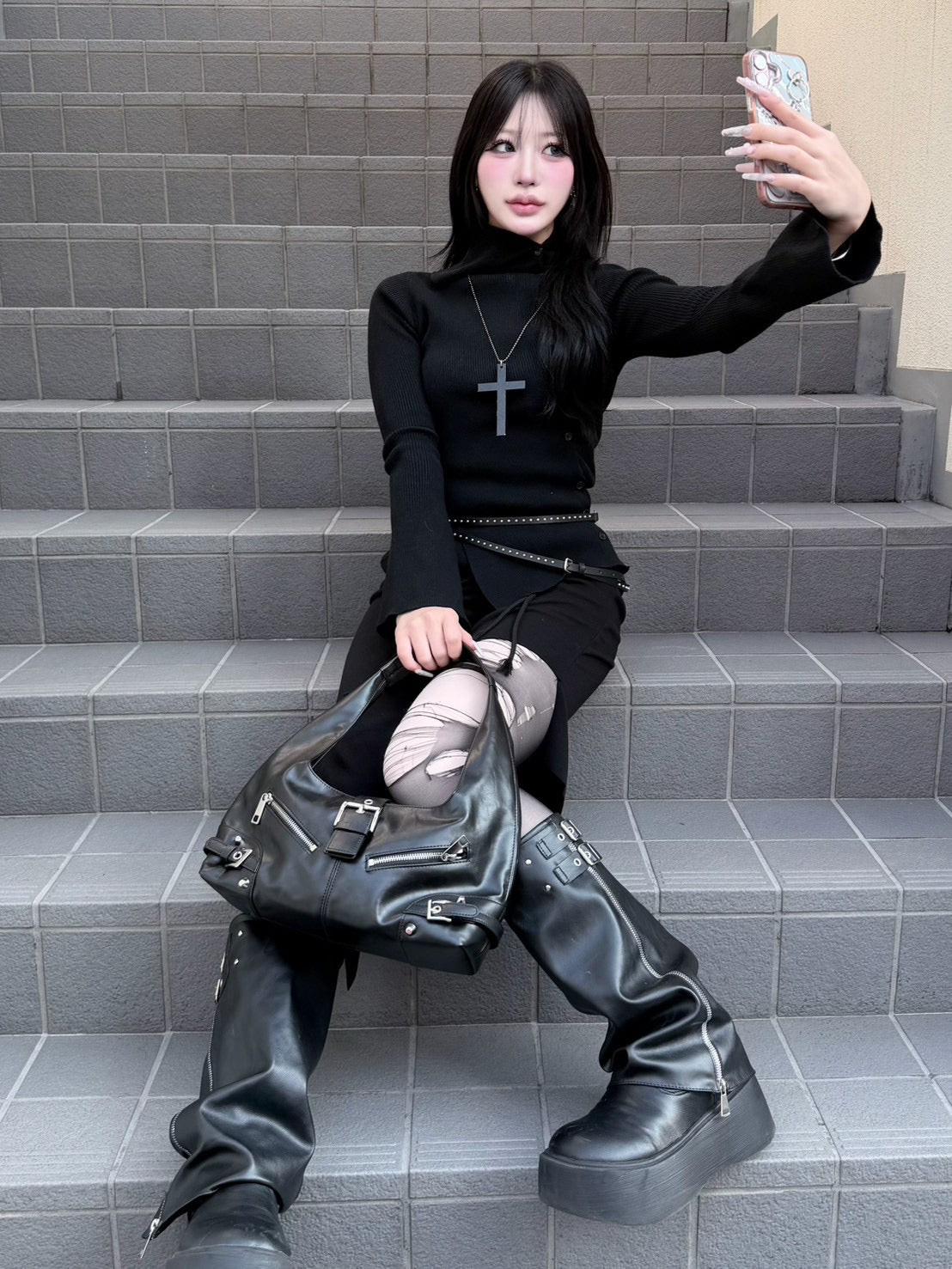 3/1 20:00発売 受注制【nmtc +】diagonal button knit / 【エヌエムティーシープラス】ダイアゴナルボタンニット (2color)