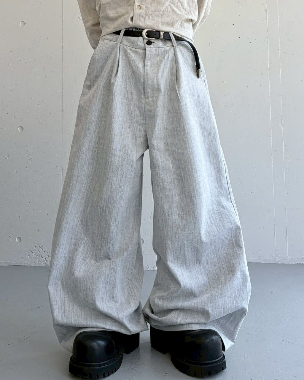 国際配送【LUV CODE】denim look wide pants (2color)