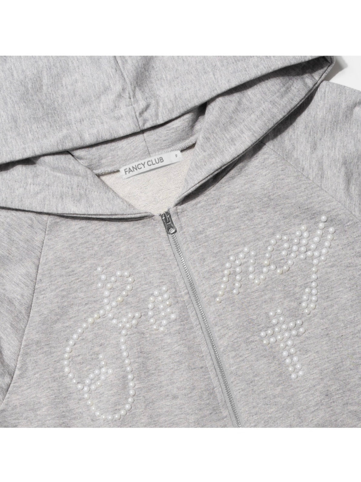 【FANCY CLUB】HOTFIX PUFF SLEEVE HOOD ONE-PIECE
