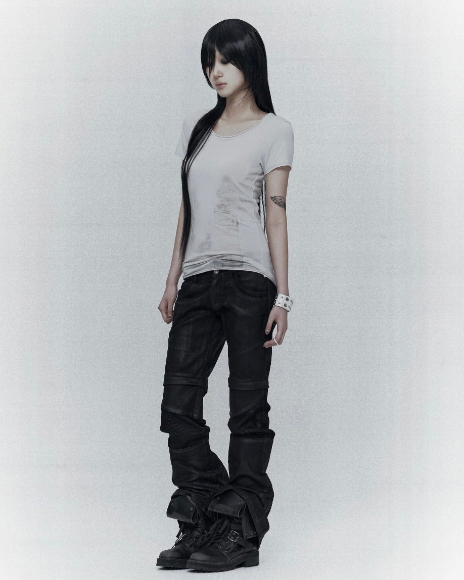 【bonienkiye】Faded Seam Tee