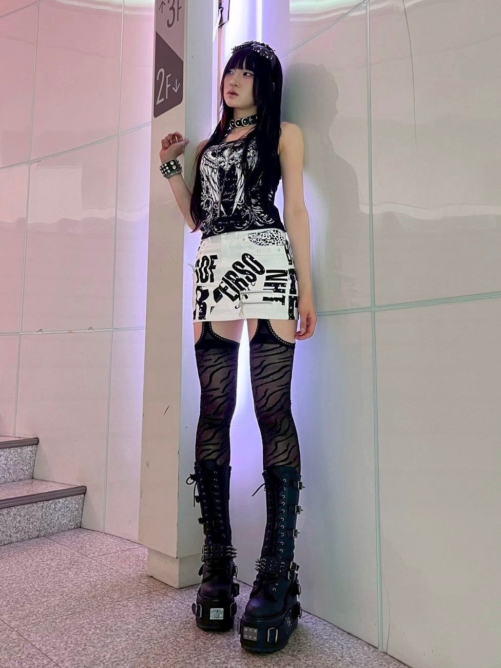 7/11 20:00発売  国際配送【BABY09】leopard pocket skirt