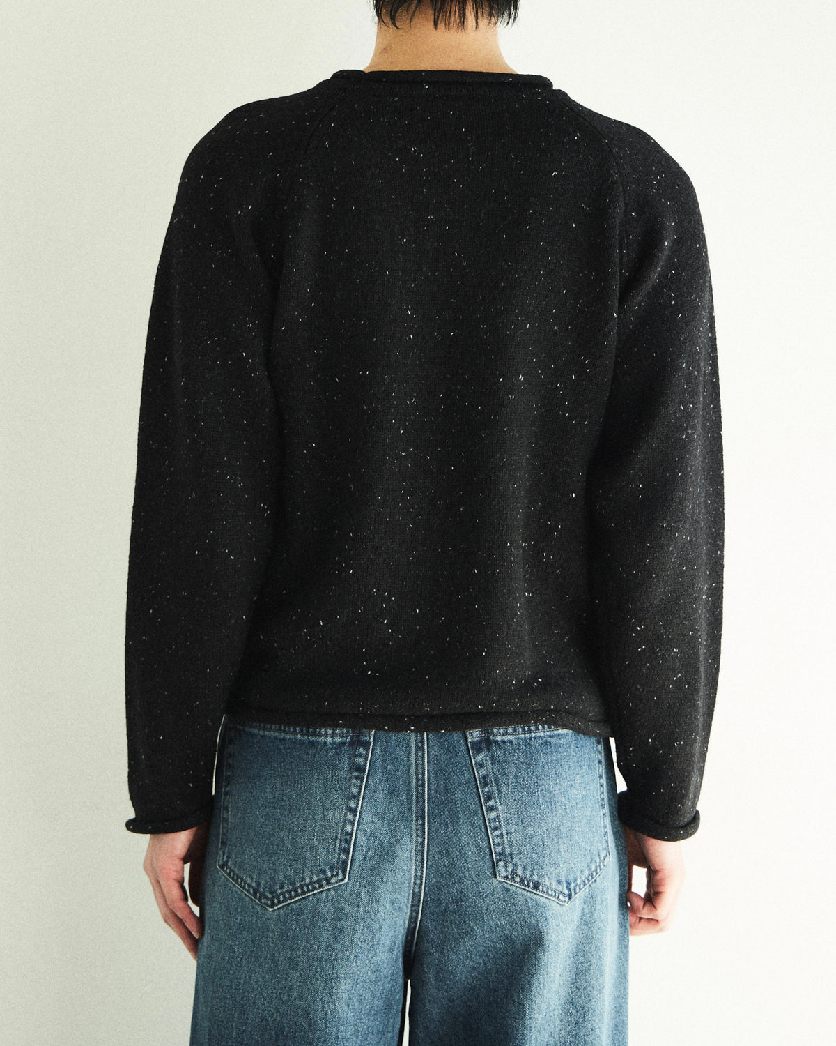 【CS】Cut-Off Nep Crewneck Knit