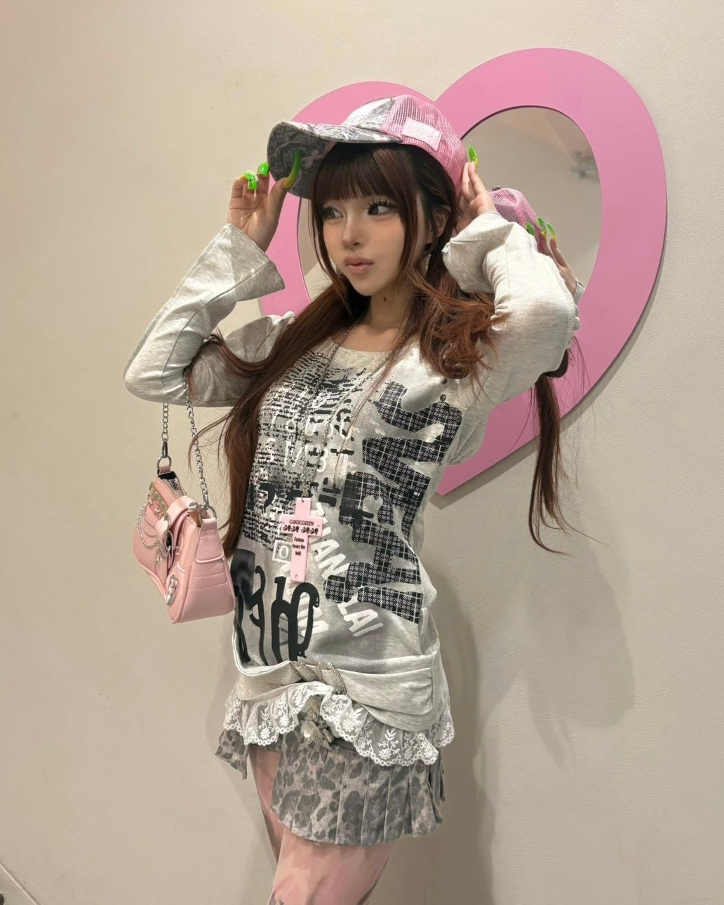 国際配送【BABY09】graphic lace long sleeve