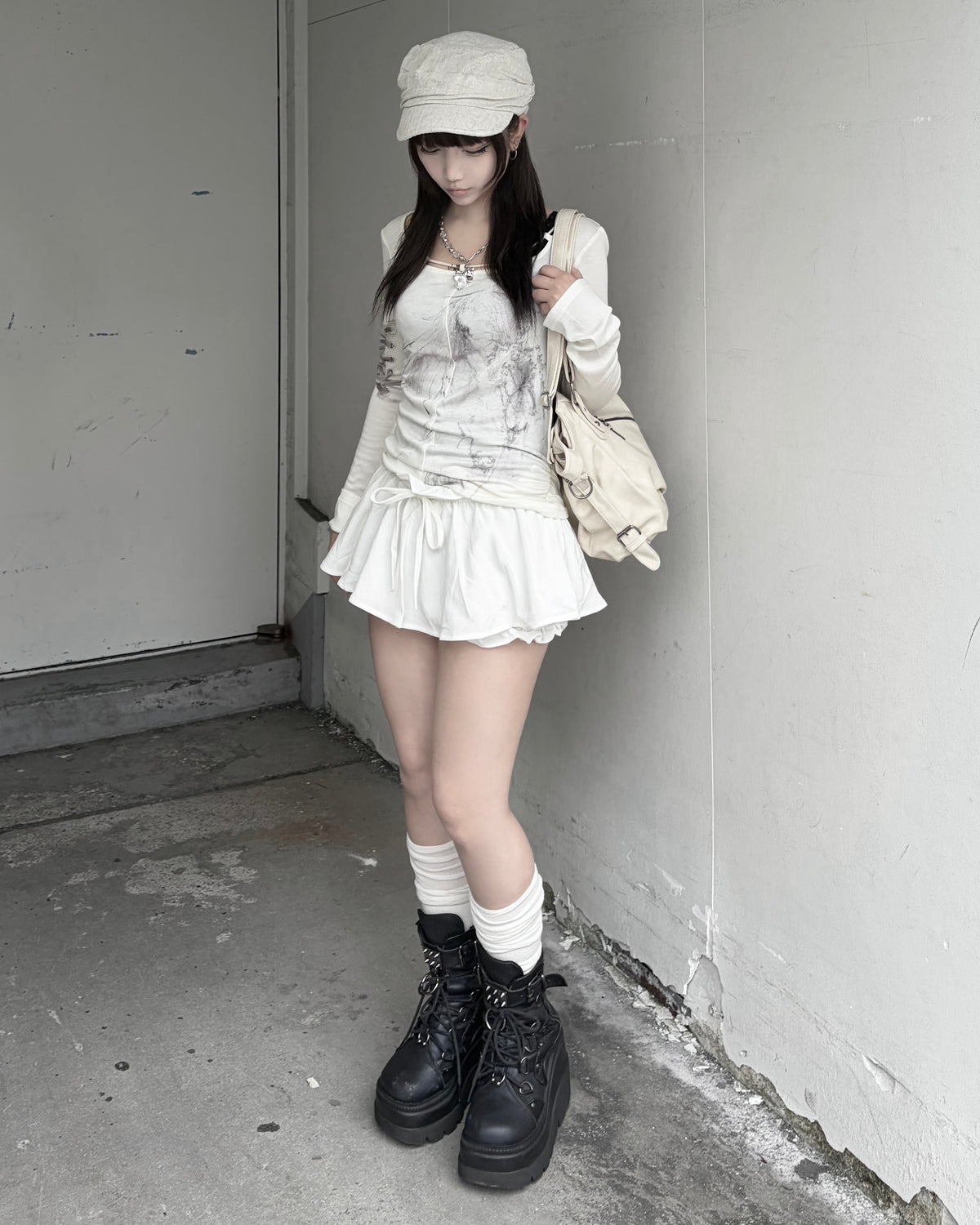 受注制【nmtc+】Frill balloon mini skirt (2color)