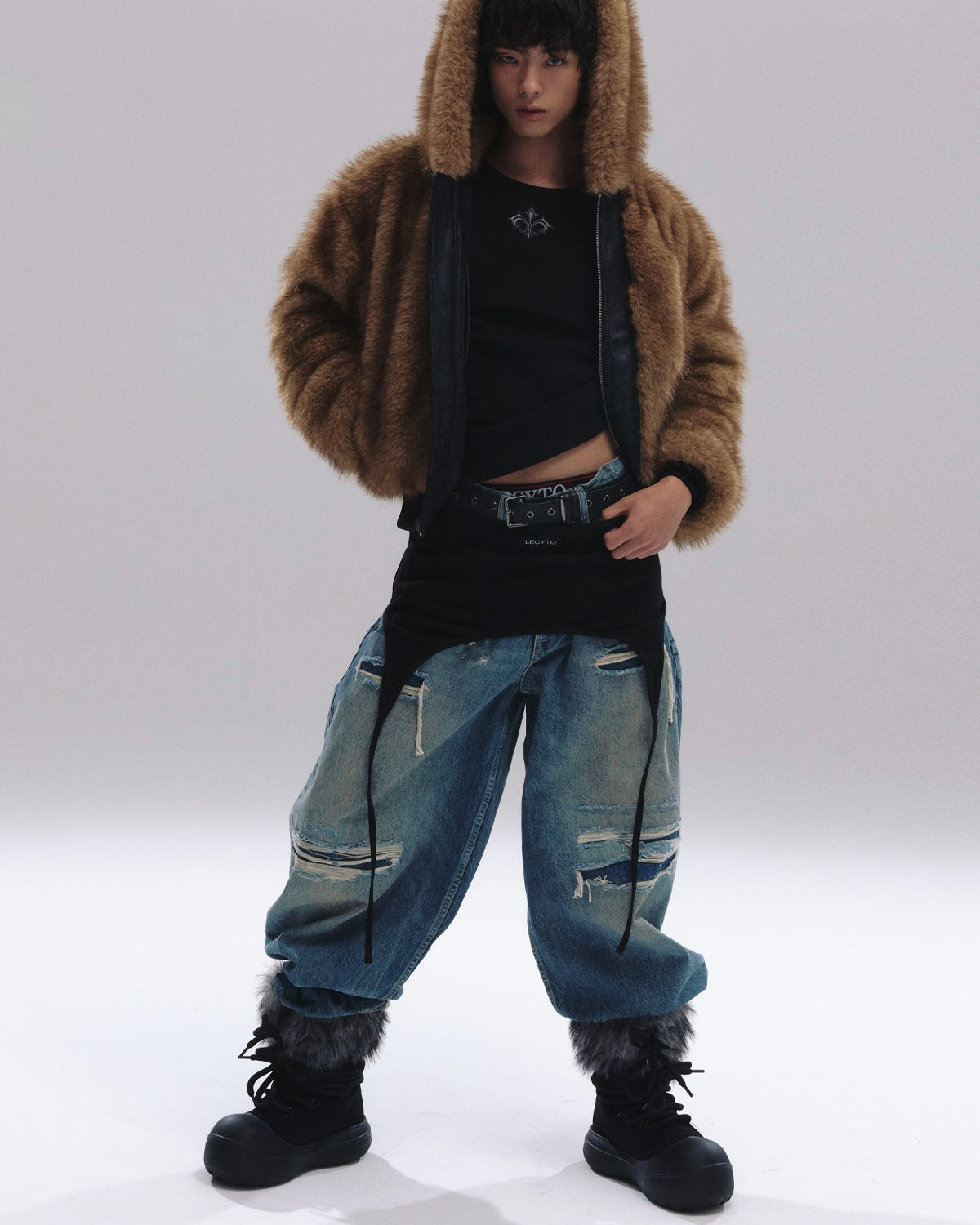 【LECYTO】Skadi Rope Fur Boots