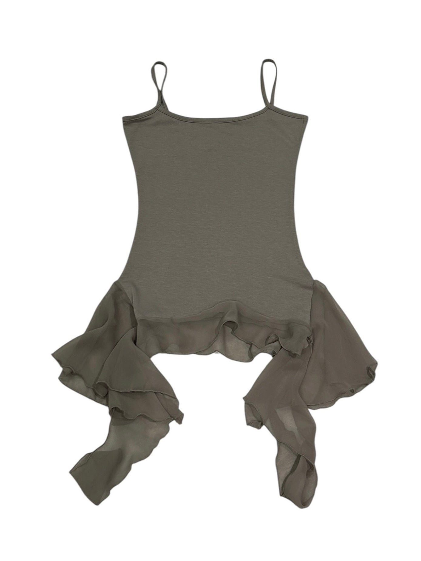 受注制【nmtc+】asymmetry wave strap camisole (2color)