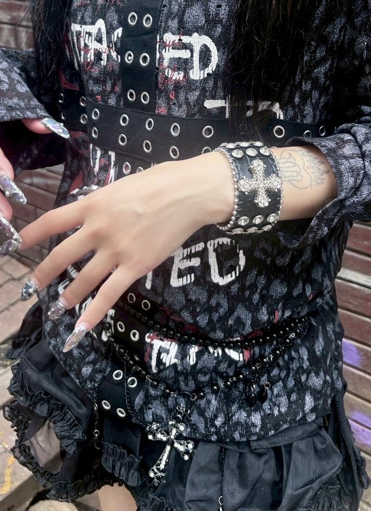 7/11 20:00発売　国際配送【BABY09】cross pearl waist chain (2color)