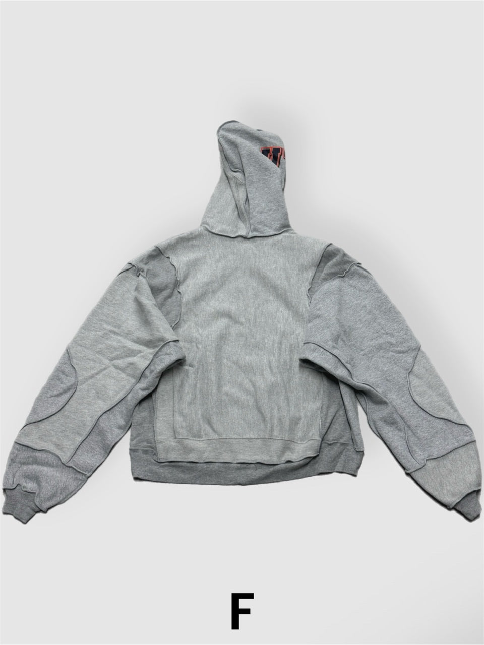 【Re +】double zip cutting switch hoodie (gray)