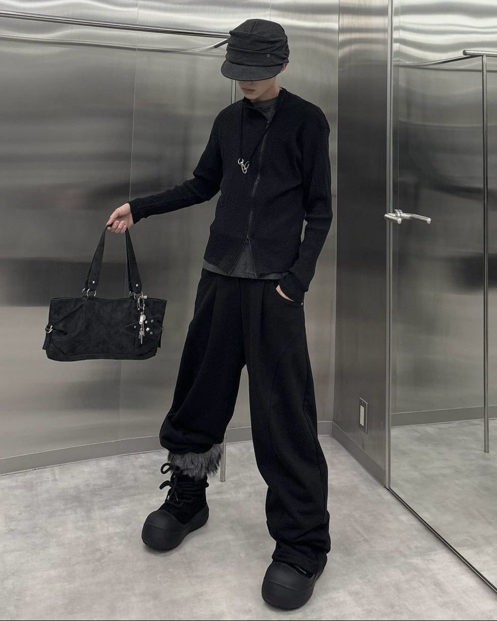 受注制【nmtc+】Curved Seam Wide Sweat Pants (2color)
