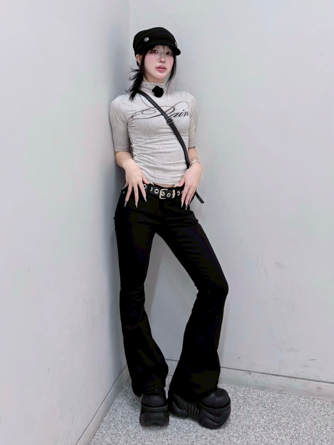 受注制【nmtc+】low rise bootscut denim pants