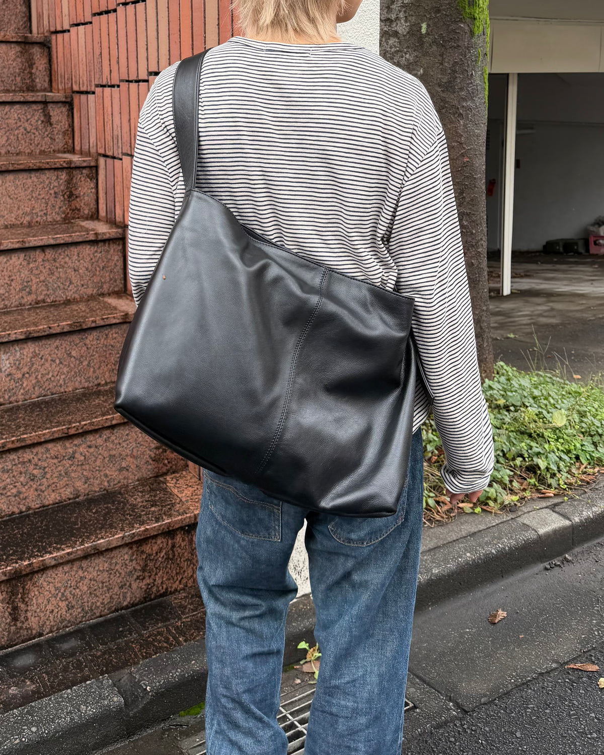東京店WEB限定受注制【Chikashitsu +】cropped border long sleeve tee (2color)