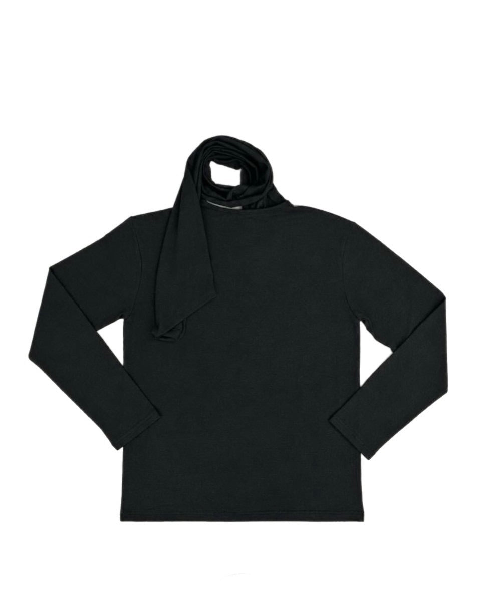 受注制【nmtc+】Draped Scarf Neck Top (2color)