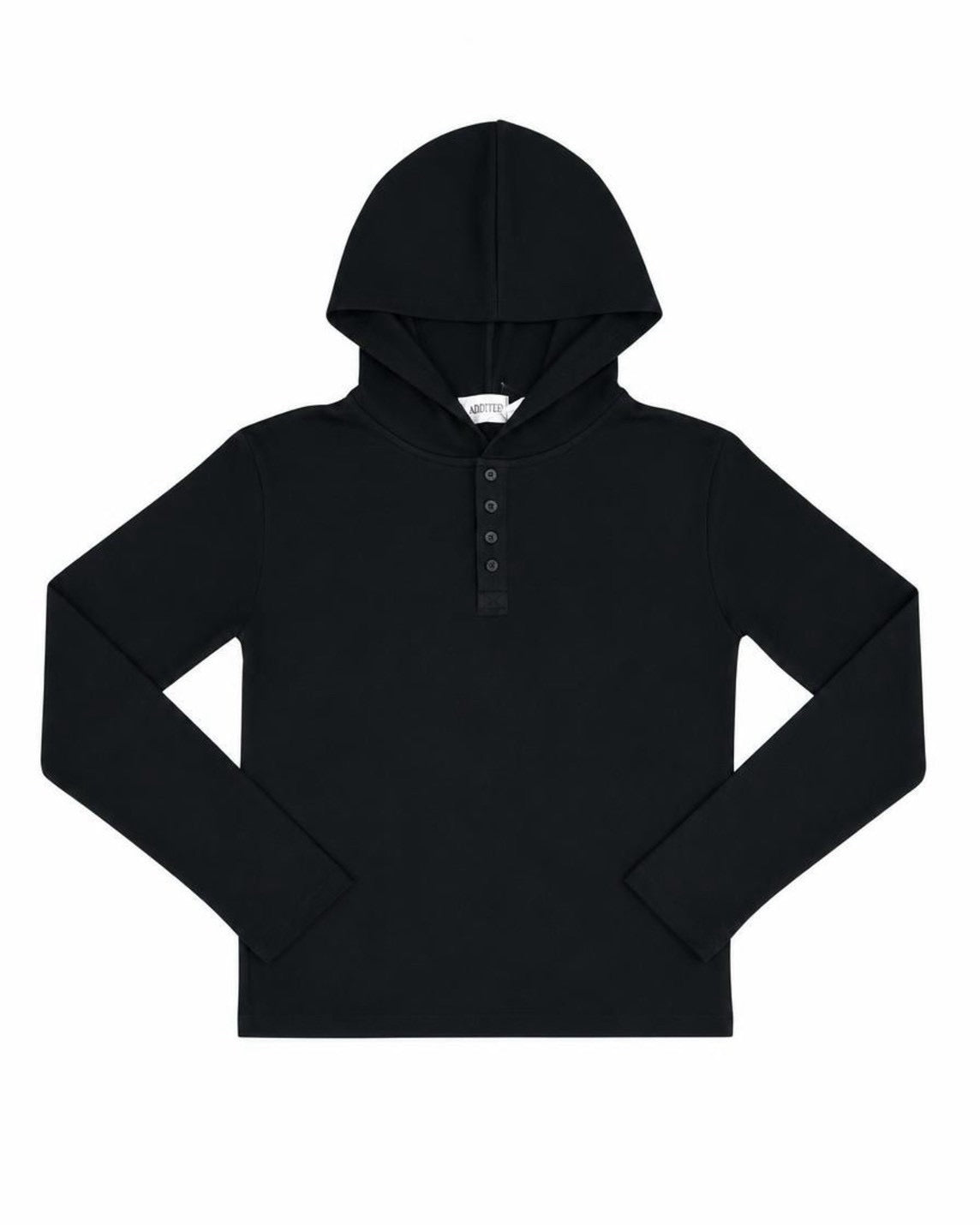 受注制【nmtc+】Henley neck hooded top (2color)