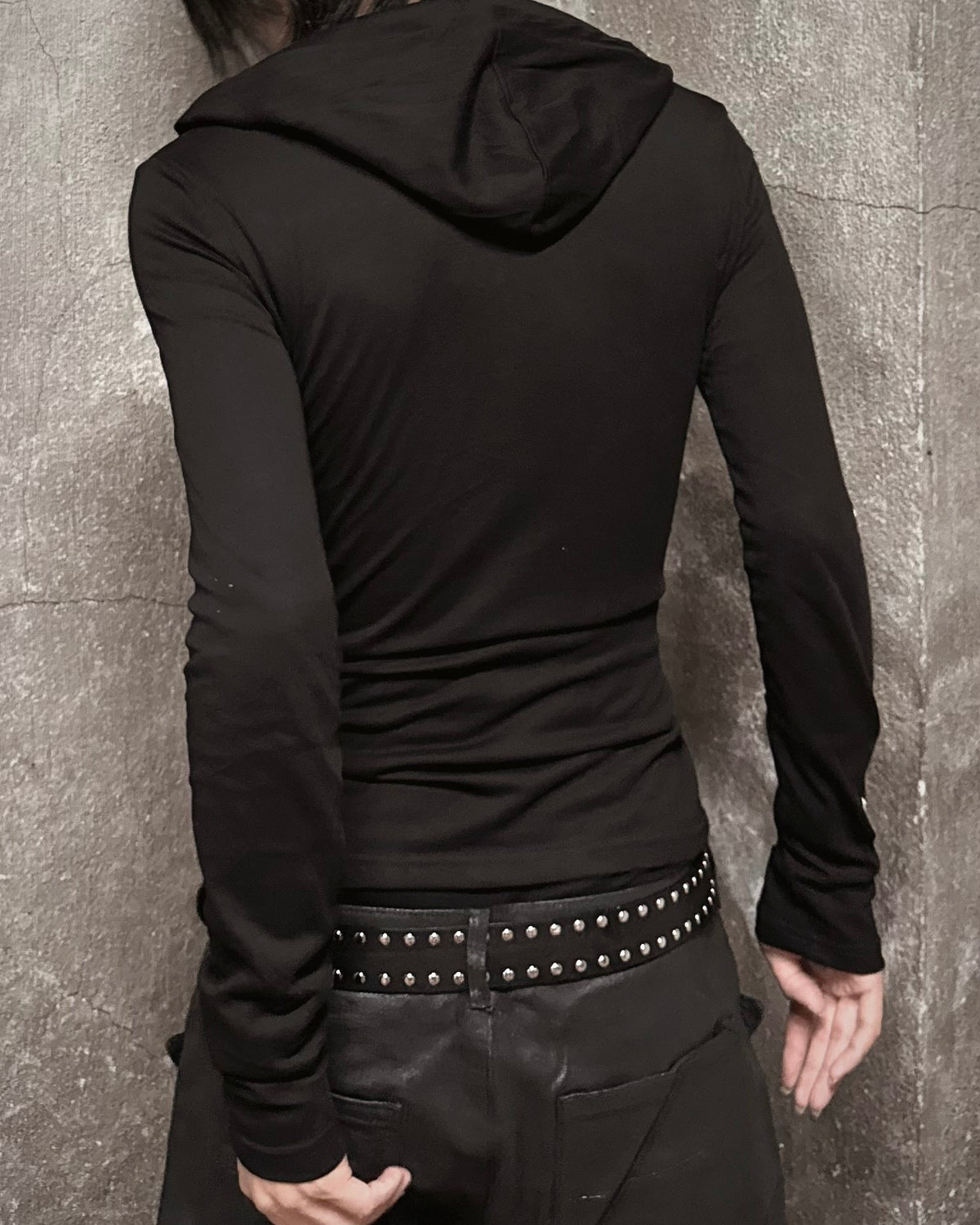 国際配送【Never mind the XU】Gothic Cross Hooded Long Sleeve