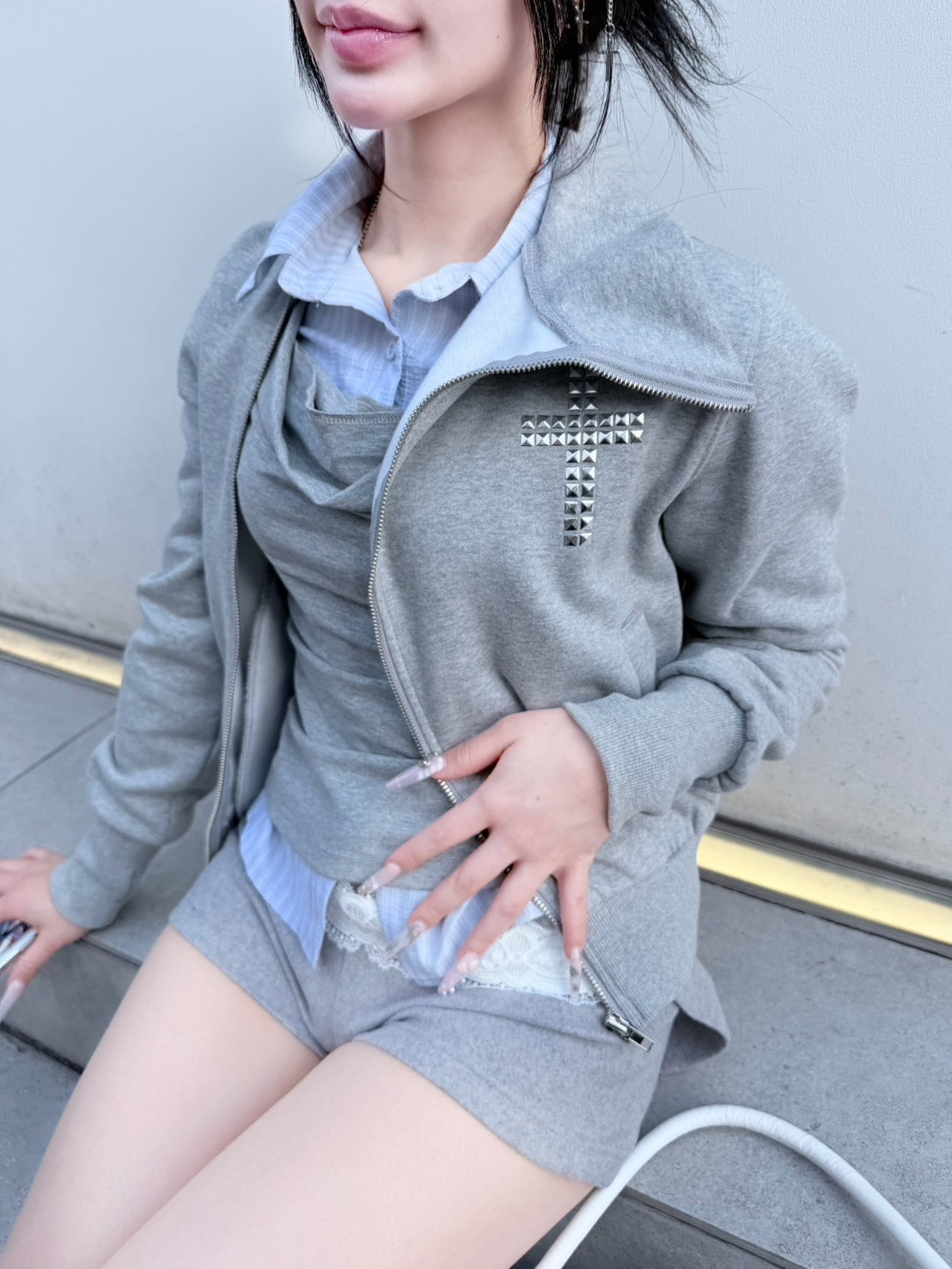 3/1 20:00発売 受注制【nmtc +】belt sweat shorts / 【エヌエムティーシープラス】ベルトスウェットショートパンツ (2color)