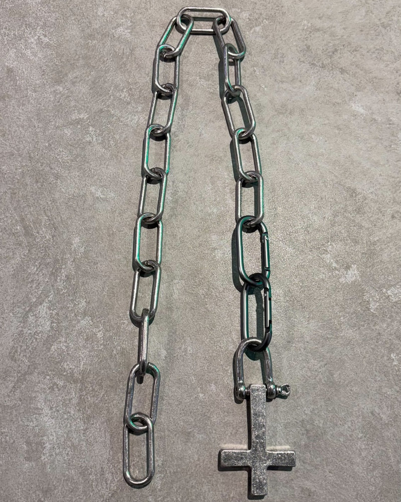 国際配送【Never mind the XU】2way chain cross necklace