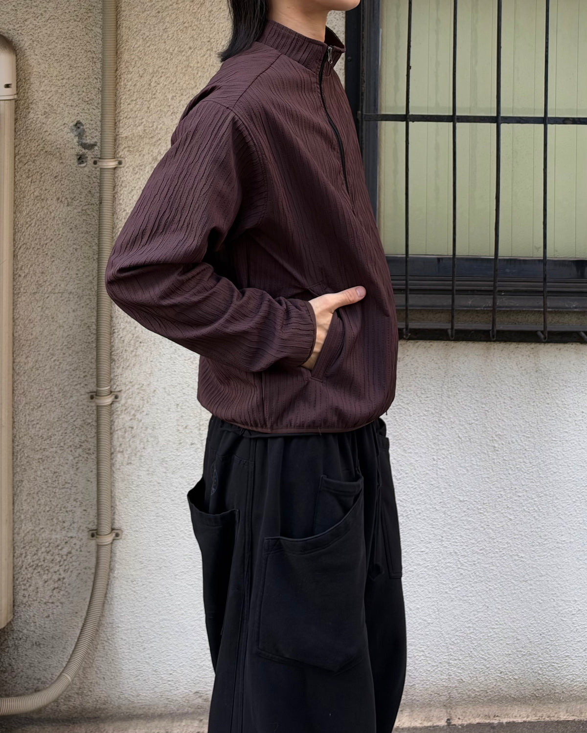 受注制【youll】pleated asymmetry jacket (3color)