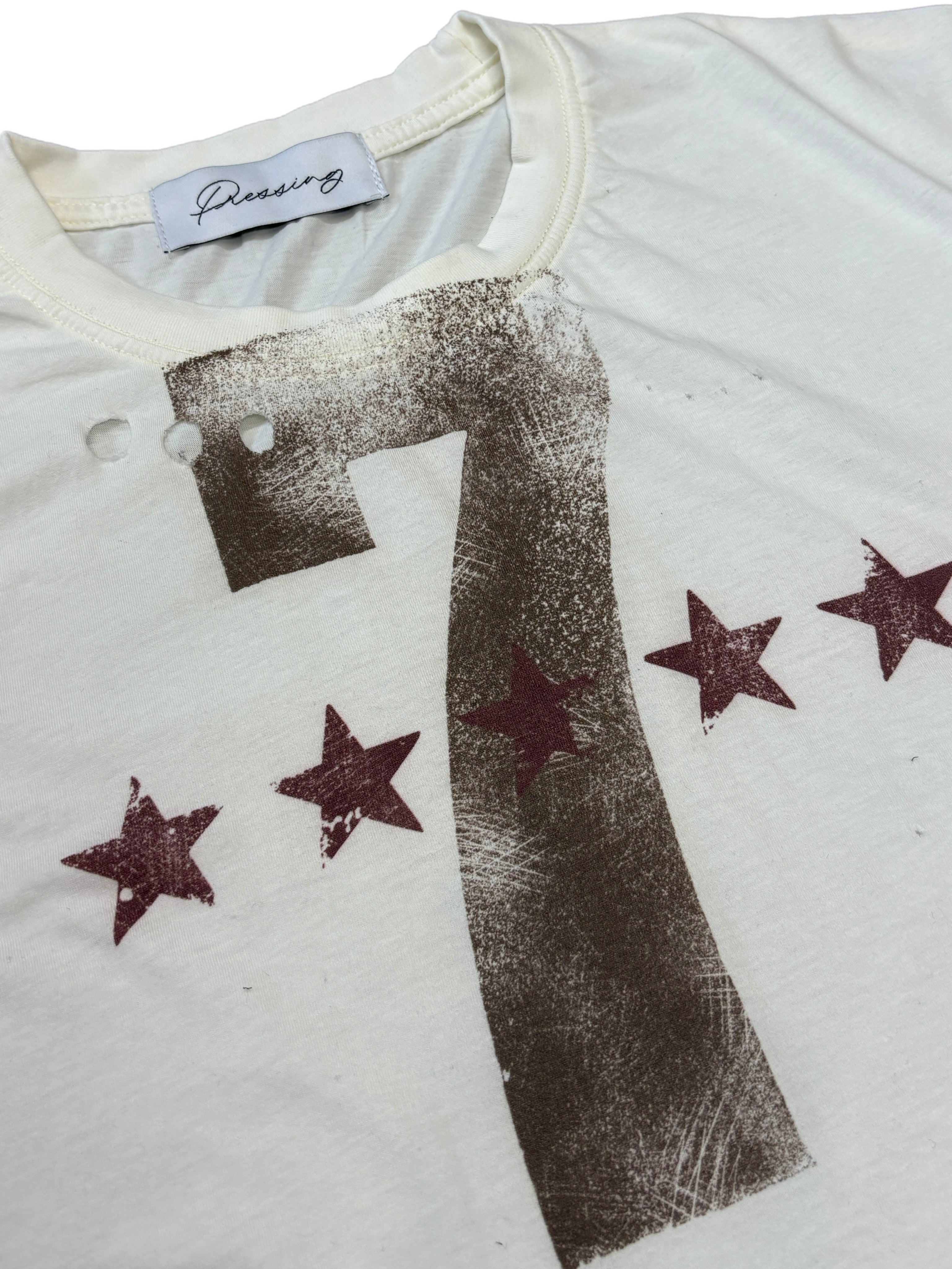 国際配送【Never mind the XU】damage 7 T-shirt
