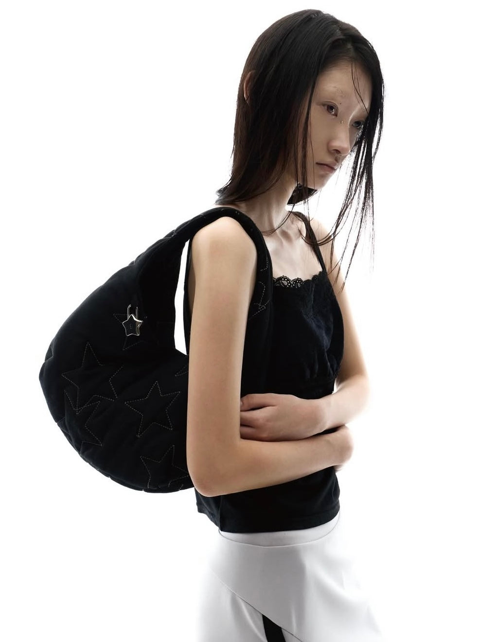 【OJOS】Starquilt padded Hobo Bag