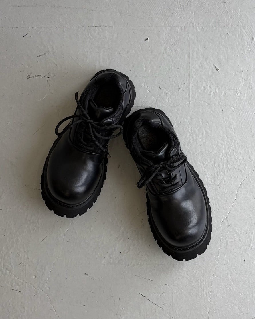 国際配送【LUV CODE】leather platform shoes