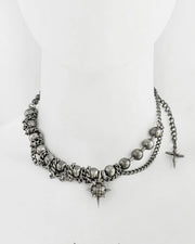 【IIIMIII】Heavy-Bead Grunge Collar Necklace