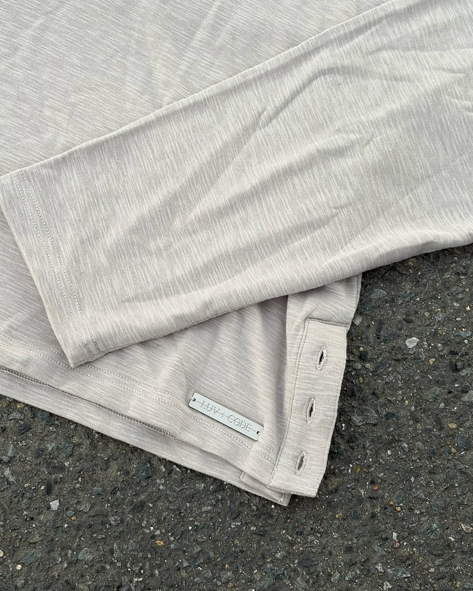 【LUV CODE】LC Button henley long sleeve tee (3color)