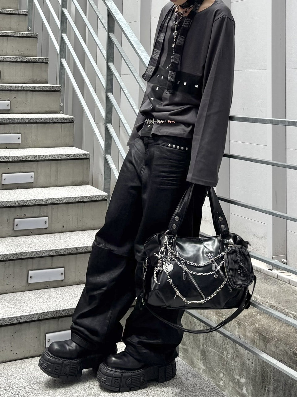 受注制【Never mind the XU】coating denim pants