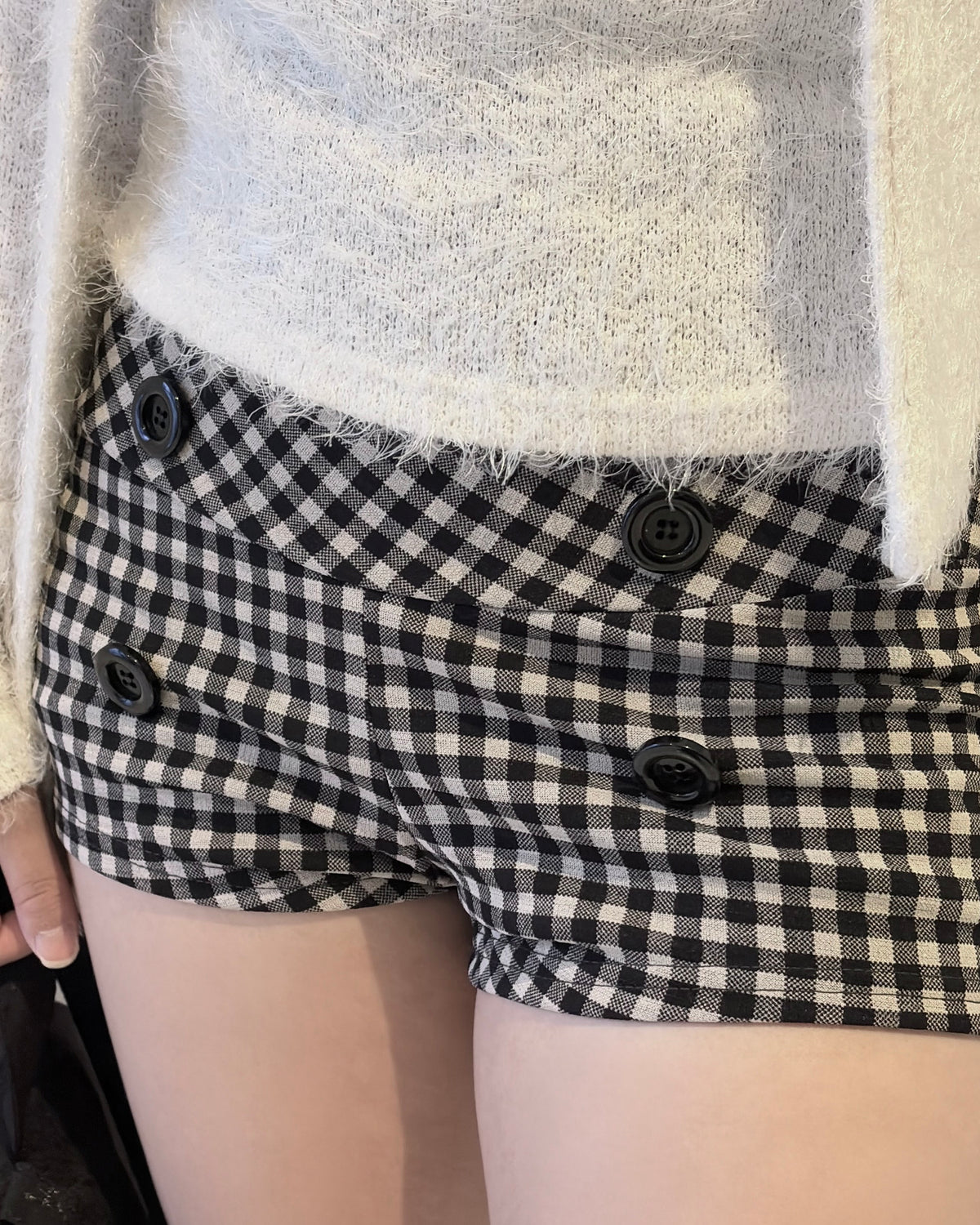 受注制【nmtc+】Check Button Micro Shorts