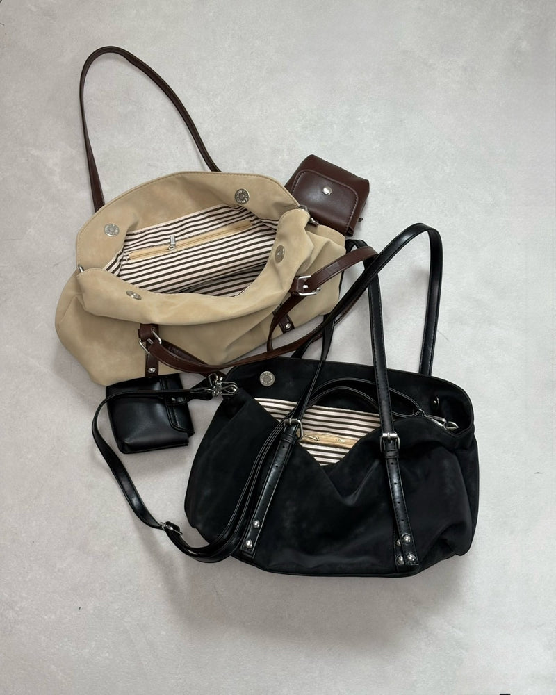 受注制【OaKS】suede pouch shoulder bag (2color)