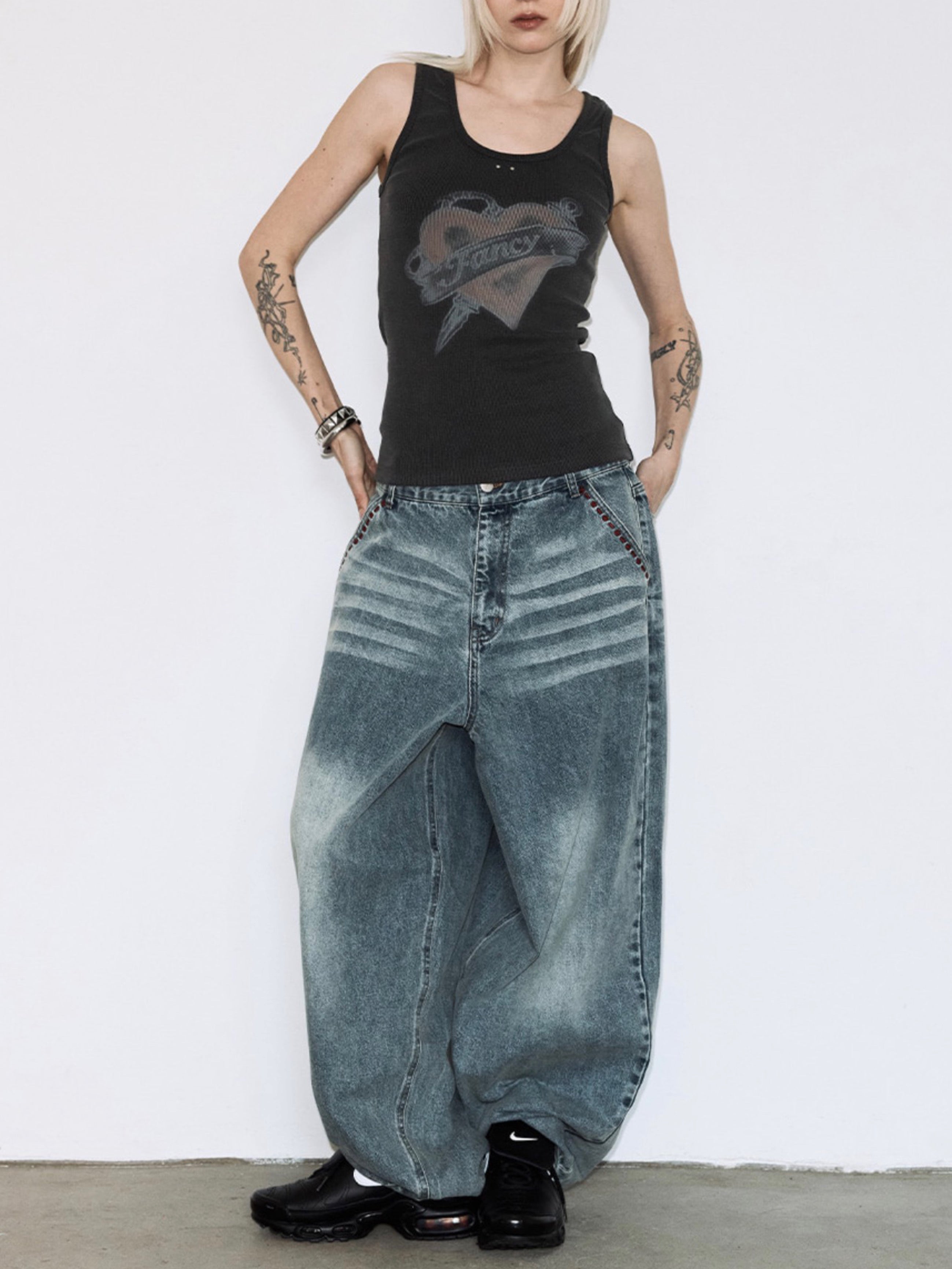 【FANCY CLUB】BAYWATCH DENIM PANTS
