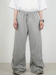 受注制【Chikashitsu +】side snap button sweat pants (2color)
