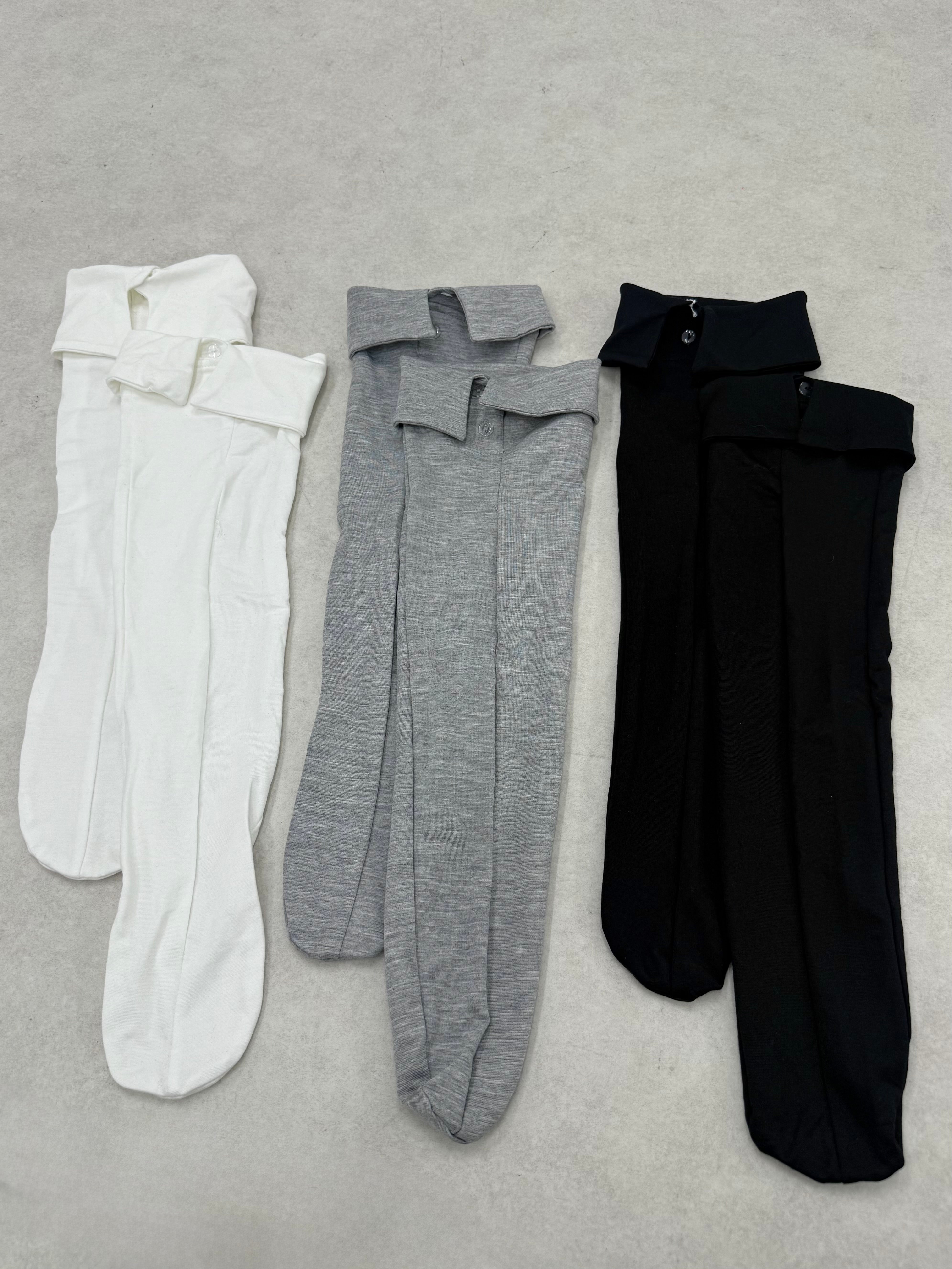 国際配送【Nerd out XU】collar knee socks (3color) / 【ナードアウトエックスユ】カラーニーソックス