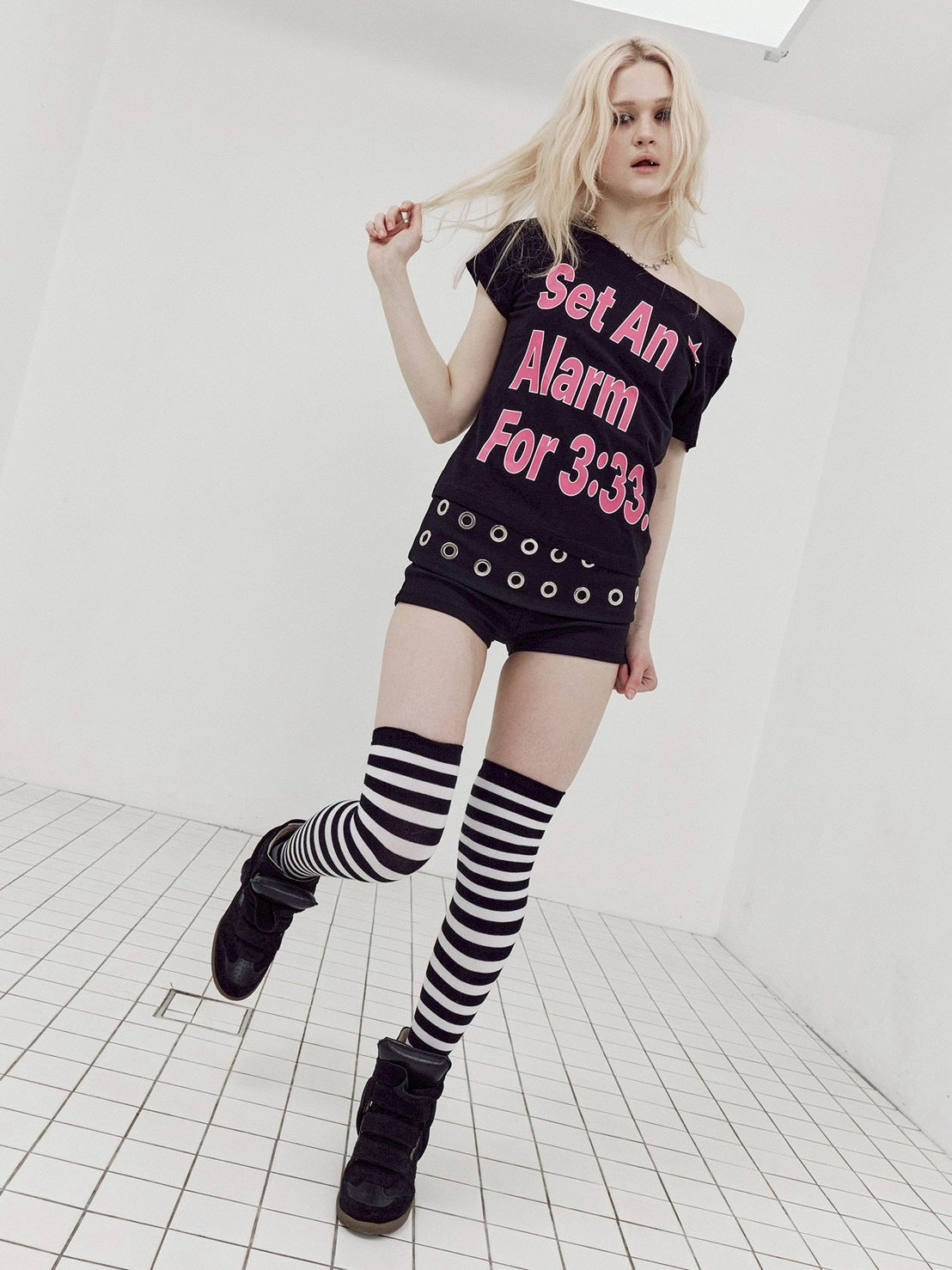 【SETUP-EXE】EYELET WAIST SHORT PANTS