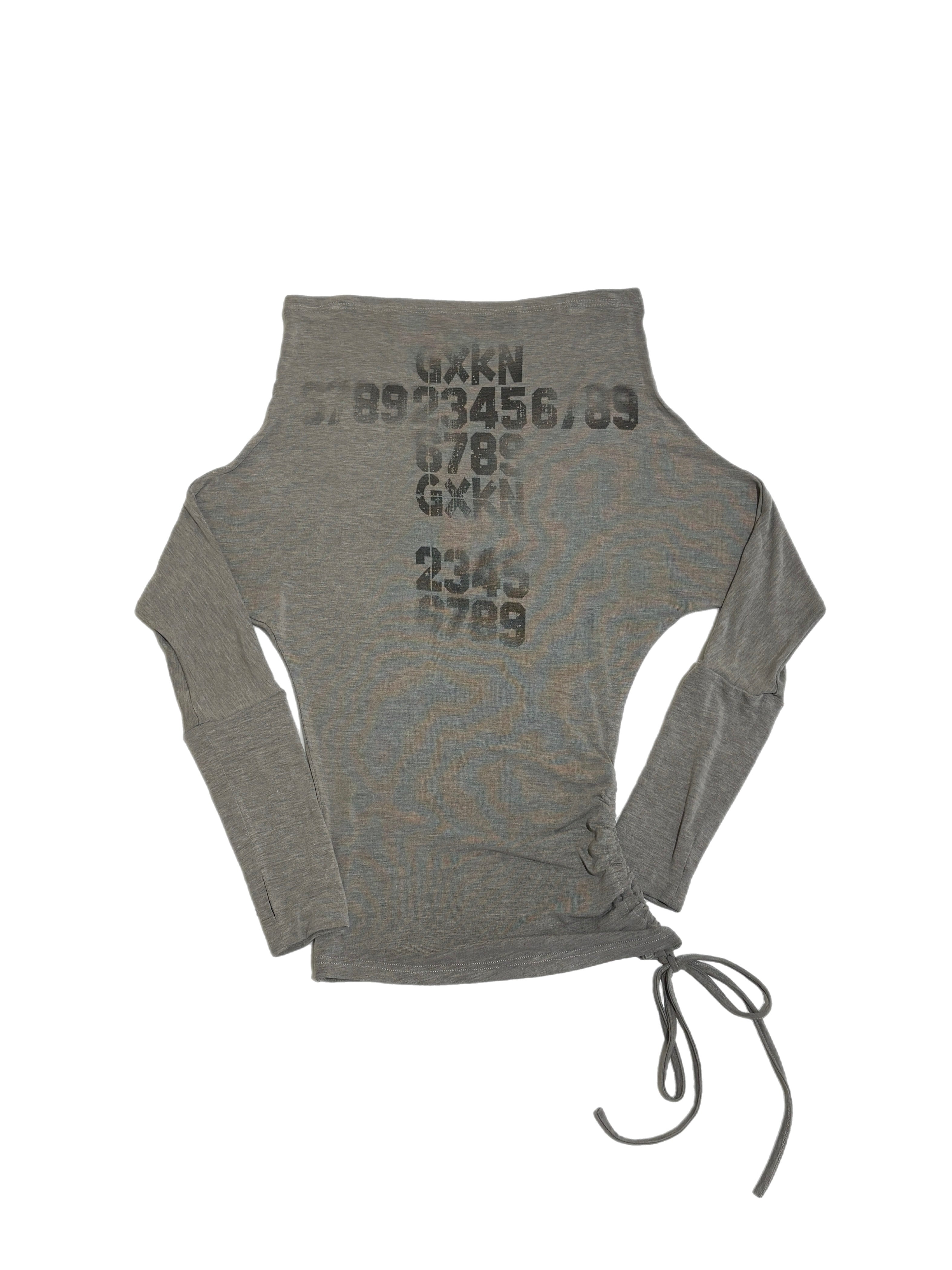 国際配送【BABY09】Shirring Off-Shoulder Print Top (2color)